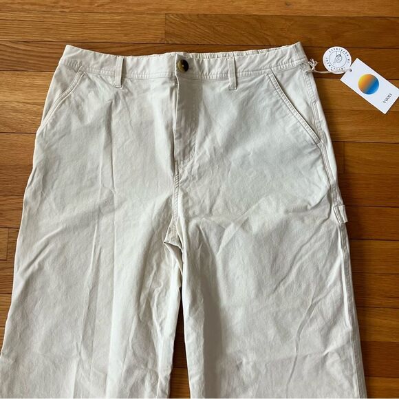 Vuori New w/ Tag Cream Milkweed Wide Leg Carpenter Gateway Pants XL Extra Large - Picture 3 of 13